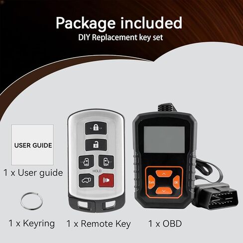 Smart Remote Key Fob Replacement DIY Kit for Toyota Sienna 2011 2012 2013 2014 2015 2016 2017 2018 2019 2020 Keyless Entry Remote HYQ14ADR 89904-08010 Easy Replace At Home in Kuwait