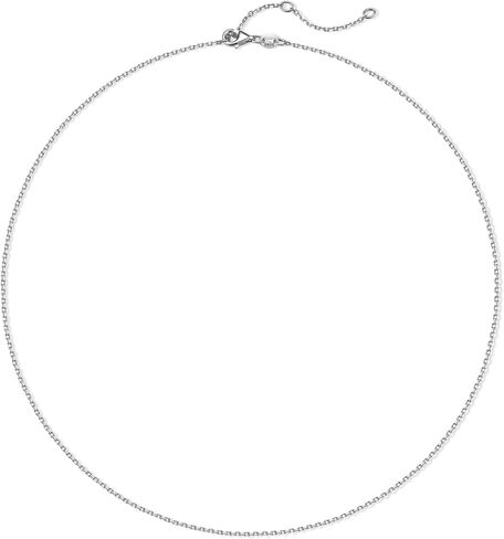 Silver Necklace for Women 925 Sterling Silver Chains 20 Inch, Hypoallergenic Necklace Cable Chain Woman White Gold Plated in Saudi Arabia