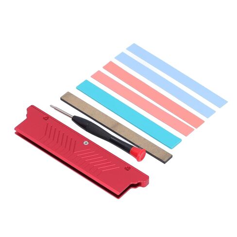 Memory RAM Cooler, Aluminum Alloy Dual Sided Heat Sink Reduces Temperature by 35% for DDR1 DDR2 DDR3 DDR4 ECC, with Thermal Adhesive Tape (Red) in Kuwait