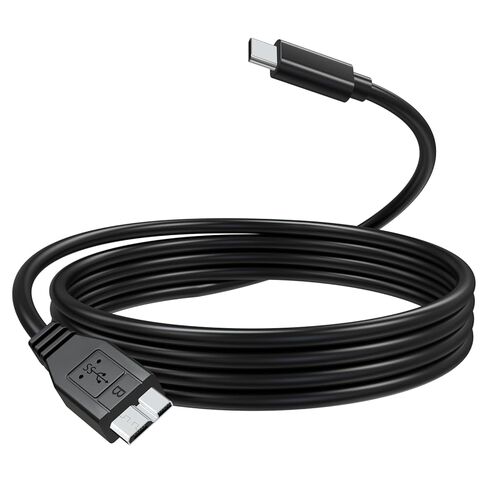 Zosvoses Micro B to USB C Cable Compatible with iPhone 15/16/17, Galaxy S24, USB 3.0 External Hard Drive Cord for Nikon D850, D5, D500, D810, Canon EOS 5D Mark IV Camera, Seagate, WD Toshiba, 3.3ft in Kuwait
