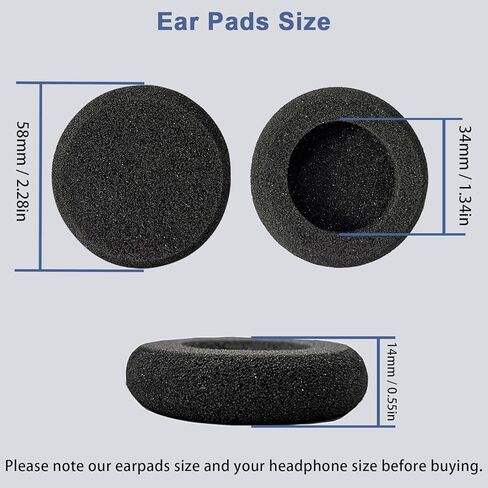 Ear Cushions for VXI BlueParrott Headset Replacement Earpads Foam Ear Pads Compatible with BlueParrott B250-XT Plus B250-XTS B250XT B250 B150 Headphones (4 Pack) in Kuwait
