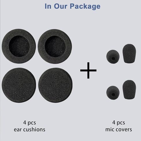 Ear Cushions for VXI BlueParrott Headset Replacement Earpads Foam Ear Pads Compatible with BlueParrott B250-XT Plus B250-XTS B250XT B250 B150 Headphones (4 Pack) in Kuwait