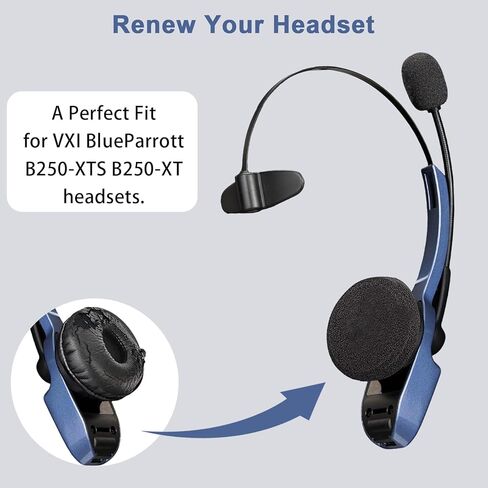 Ear Cushions for VXI BlueParrott Headset Replacement Earpads Foam Ear Pads Compatible with BlueParrott B250-XT Plus B250-XTS B250XT B250 B150 Headphones (4 Pack) in Kuwait