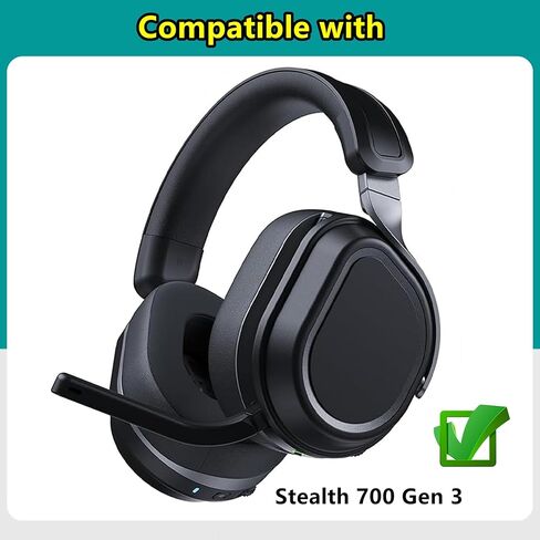 Cooling Gel Ear Pads Ear Cushions Compatible with Turtle Beach Stealth 700 Gen 3 (700 Gen3) Wireless Gaming Headset Earpads Replacement Ice Silk Fabric Memory Foam Black in Kuwait