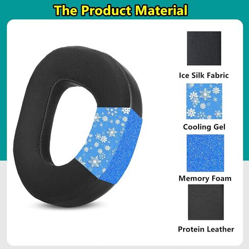 Cooling Gel Ear Pads Ear Cushions Compatible with Turtle Beach Stealth 700 Gen 3 (700 Gen3) Wireless Gaming Headset Earpads Replacement Ice Silk Fabric Memory Foam Black in Kuwait