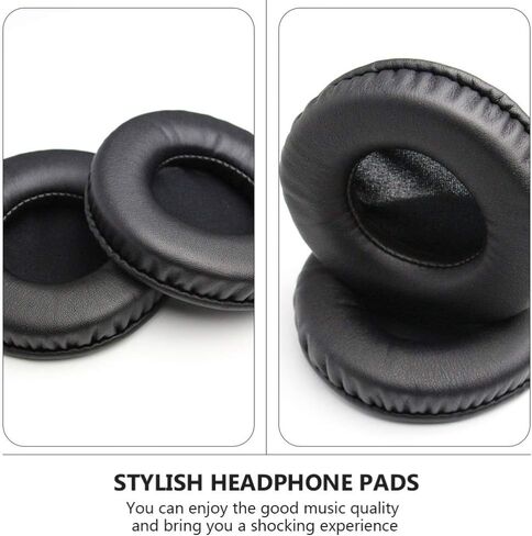 Uonlytech Headphone Ear Cushions Round Headset Ear Pads Earmuffs Replacement for Headset Headphone 80mm Black in Kuwait