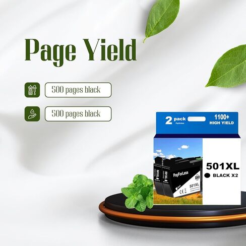 LC501XL LC501 Ink Cartridges for Brother LC501 Ink Cartridges 501 501XL for Brother MFC-J1260DW MFC-J1360DW MFC-J1410DW Printer 2 Pack (2 Black) in Kuwait