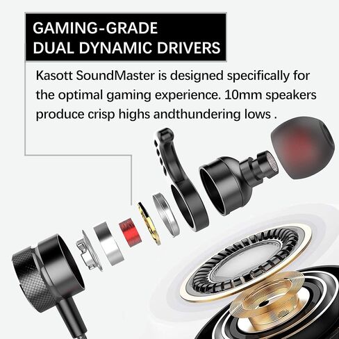 KASOTT USB C Headphone for Samsung Wired Earbuds Magnetic in-Ear Type C Earphone with Microphone Volume Control Deep Bass Stereo Noise Canceling for iPhone 17 Pro Max Air 16 16e 15 Pixel 10 9a (Black) in Kuwait