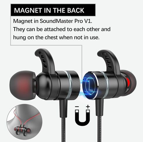 KASOTT USB C Headphone for Samsung Wired Earbuds Magnetic in-Ear Type C Earphone with Microphone Volume Control Deep Bass Stereo Noise Canceling for iPhone 17 Pro Max Air 16 16e 15 Pixel 10 9a (Black) in Kuwait