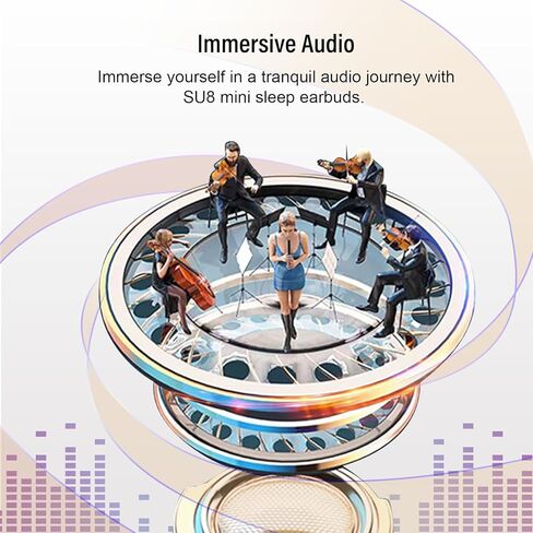 Sleep Earbuds Bluetooth 5.4 in Ear Light-Weight Headphones, Mini Sleep Headphones Small Design for Side Sleepers, 47H Playtime with Charging Case, Clear Calls Earphones, IvoryWhite in Kuwait