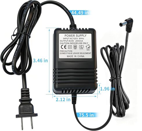 مصدر طاقة بتأثير الجيتار AC 9V، محول تيار متردد لتقليل الضوضاء متوافق مع الخط 6 POD XT Live، دواسات Digitech RP GNX متعددة التأثيرات (9V2000mA/2100mA، وليس لـ 9V DC) in Kuwait