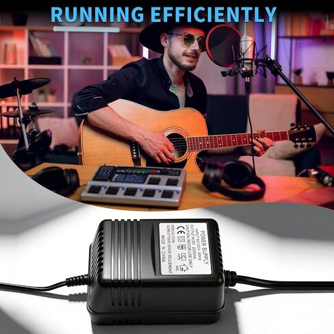 مصدر طاقة بتأثير الجيتار AC 9V، محول تيار متردد لتقليل الضوضاء متوافق مع الخط 6 POD XT Live، دواسات Digitech RP GNX متعددة التأثيرات (9V2000mA/2100mA، وليس لـ 9V DC) in Kuwait