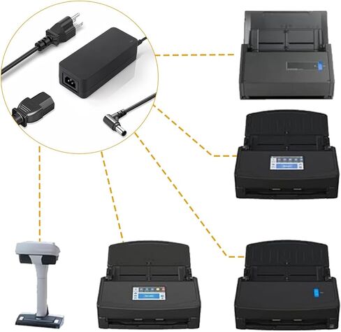 سلك محول الطاقة 16 فولت لفوجيتسو Fi-7030 ScanSnap iX1600 iX1400 iX500 iX1500 Canon DR-C225 II Pixma iP90 iP100 S500 S510 SV600 fi-5110C Fi-4120C الماسح الضوئي fi8040 N7100/E NU40-2160250-I3 PA03656-B005 in Kuwait