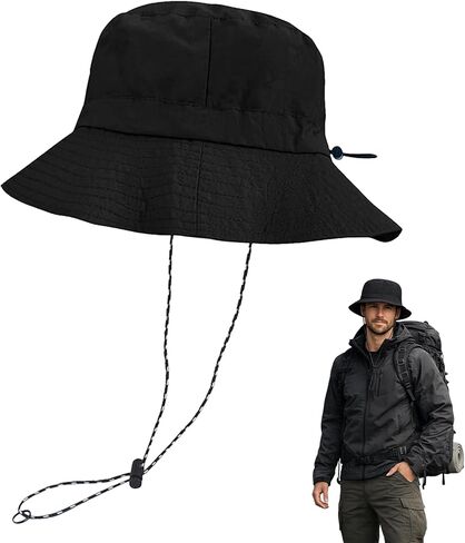 Waterproof Quick Dry Bucket Hats, Rain Hat for Women and Men, Adjustable Packable Sun Hats to Outdoor Travel in Kuwait