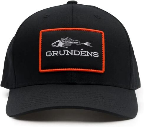 Grundens 50254-016-0001 Fish Bones Trucker 312 Black/Charcoal ONE SIZE in Kuwait