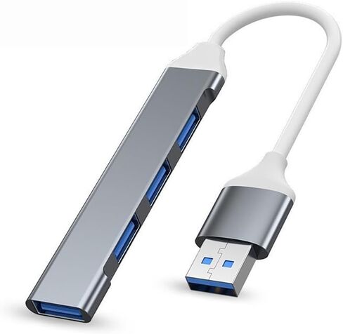 USB Type-C Hub 4 Ports Multiple USB 3.0 Hub USBA Splitter for Laptop Extender for A Port Laptop PC Desktop and More (Gray) in Kuwait
