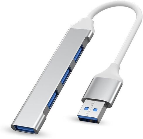USB Type-C Hub 4 Ports Multiple USB 3.0 Hub USBA Splitter for Laptop Extender for A Port Laptop PC Desktop and More (Gray) in Kuwait