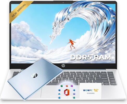 HP Ultrabook Laptop with Copilot AI • AMD Processor • 4GB RAM • 1.1TB Storage (128GB SSD + 1TB OneDrive) • Windows 11 • Microsoft 365 • Thin & Portable for Work & Daily Use • 2026 Edition in Kuwait