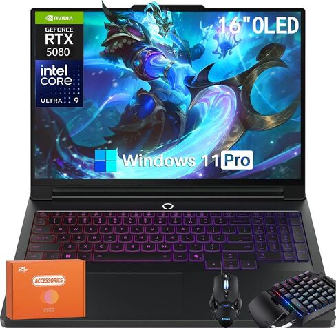 كمبيوتر محمول للألعاب Lenovo Legion Pro 7i Gen 10 2025، Intel Ultra 9 275HX يصل إلى 5.40 جيجاهرتز، GeForce RTX 5080 16GB GDDR7، 16.0 بوصة 240 هرتز OLED، 64 جيجابايت DDR5، 4 تيرابايت SSD، Windows 11 Pro، مع ملحقات in Kuwait