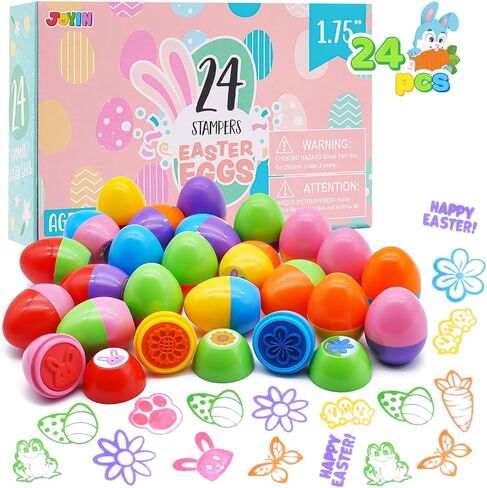 JOYIN 24Pcs Easter Egg Stampers Great Easter Eggs Hunt Game Toys, Easter Theme Party, Easter Basket Stuffers Fillers Gifts, Classroom Prize in Saudi Arabia