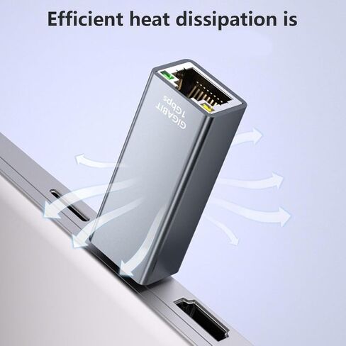 محول USB-C إلى إيثرنت من الألومنيوم - واجهة شبكة عالية الأداء بسرعة 100 ميجا بت في الثانية لأجهزة الكمبيوتر المحمولة من النوع C - من النوع C إلى PD إلى RJ45 in Kuwait