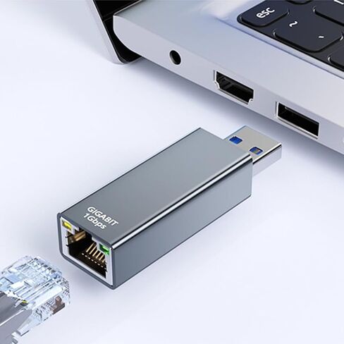 محول USB-C إلى إيثرنت من الألومنيوم - واجهة شبكة عالية الأداء بسرعة 100 ميجا بت في الثانية لأجهزة الكمبيوتر المحمولة من النوع C - من النوع C إلى PD إلى RJ45 in Kuwait