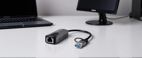 5G Ethernet Adapter USB C to Ethernet Adapter, 5000Mbps High Speed Transfer, 10 11 OS X Systems Stable Connection Wake on LAN Support in Kuwait