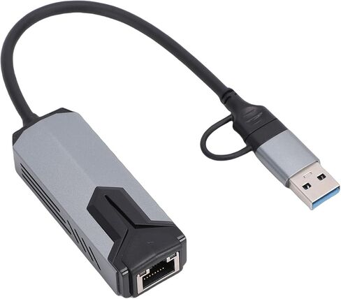 5G Ethernet Adapter USB C to Ethernet Adapter, 5000Mbps High Speed Transfer, 10 11 OS X Systems Stable Connection Wake on LAN Support in Kuwait