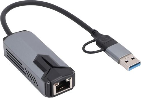 5G Ethernet Adapter, High Speed USB and Type C to RJ45 Network Adapter with Wake on LAN and RealWow Support, for 10 11 and OS X Systems in Kuwait