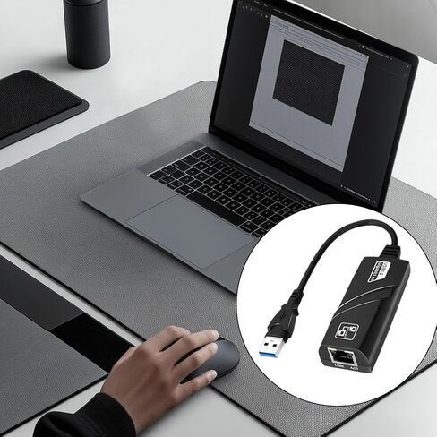 محول USB-C إلى إيثرنت من الألومنيوم الأنيق - وصلة شبكة سلكية بسرعة 100 ميجابت في الثانية للعمل - USB 1000 ميجابت في الثانية in Kuwait