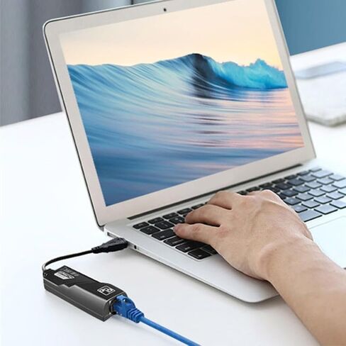 محول USB-C إلى إيثرنت من الألومنيوم الأنيق - وصلة شبكة سلكية بسرعة 100 ميجابت في الثانية للعمل - USB 1000 ميجابت في الثانية in Kuwait