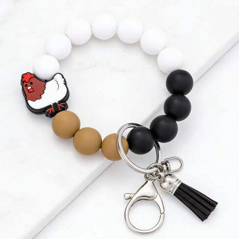 Chicken Keychain Wristlet Chicken Lovers Mom Chicken Lady Gifts Chicken Birthday Gifts for Women Girls in Saudi Arabia