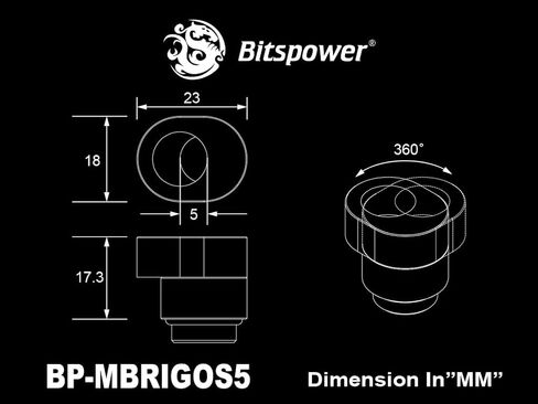 Bitspower X-Cross Offset Fitting, Matte Black in Kuwait
