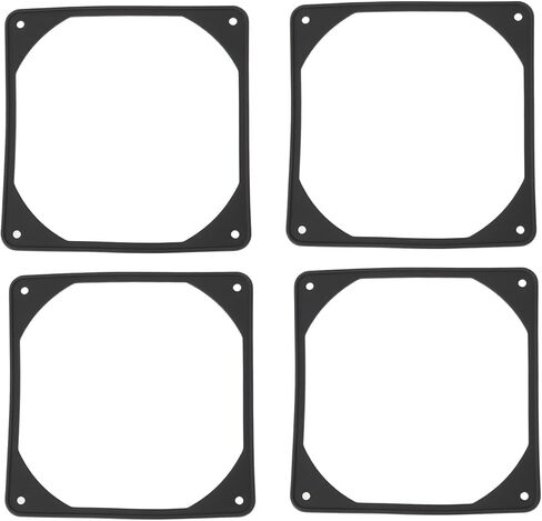4Pcs Vibration Rubber Gasket 120x120x2mm for PC Computer Black in Kuwait