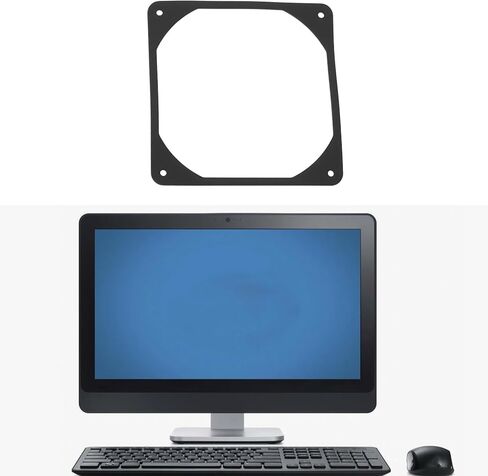 4Pcs Vibration Rubber Gasket 120x120x2mm for PC Computer Black in Kuwait