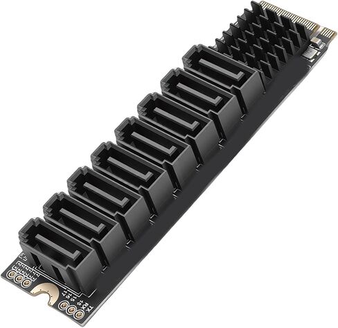بطاقة توسيع Naroote PCIe 3.0 X2 إلى 8 منافذ 3.0، M.2 للمحول مع مبدد حراري من الألومنيوم، لمرفقات NVMe للخوادم المنزلية ومحطات تخزين خوادم الوسائط، مثالية للتخزين in Kuwait