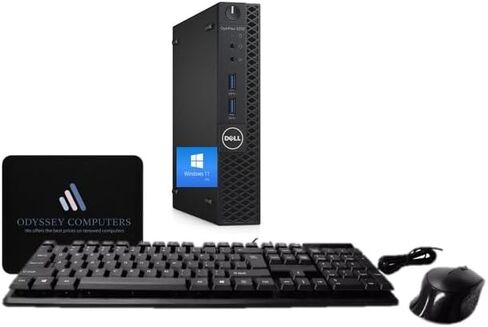 Dell OptiPlex 3050 Micro Desktop Computer, Intel Core i7-7700, 8GB DDR4 RAM, 256GB SSD, WiFi, Windows 11 Pro(Renewed) in Kuwait