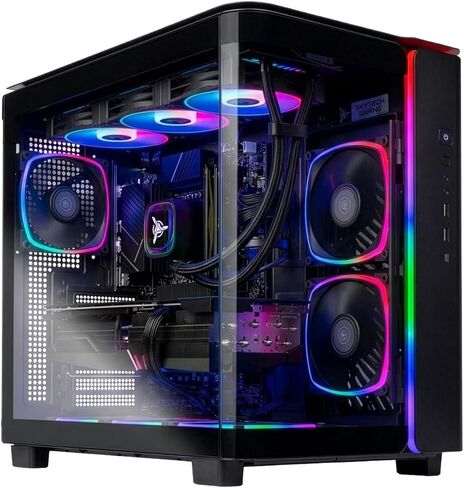 Skytech Gaming King 95 Gaming PC, AMD Ryzen 7 9700X 3.8GHz, AMD RX 9070XT 16GB VRAM, 1TB Gen4 NVMe SSD, 32GB DDR5 RAM 6000, 850W Gold ATX 3 PSU, 360 ARGB AIO, WI-FI 5, Windows 11, Desktop in Kuwait