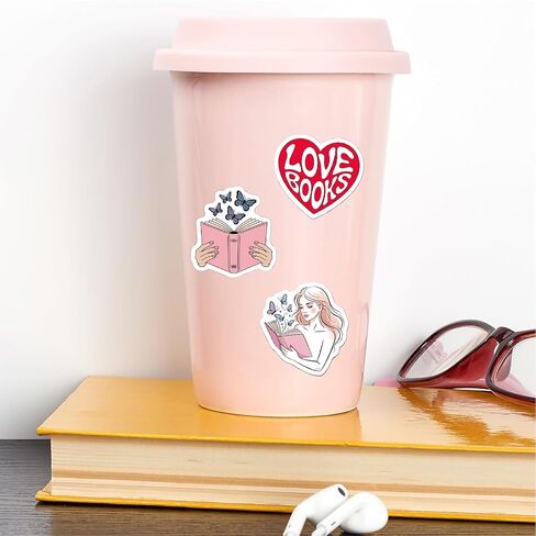 100PCS Book Stickers for Kindle, Bookish Reading Kindle Stickers Pack for Books, Water Bottles, Laptops, Book Lover Sticker Accessories Gifts for Kids Teens Adults (Smallsize) in Kuwait