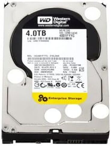 WD Re WD4001FYYG 4 تيرابايت 7.2K RPM SAS 6 جيجابايت/ثانية 32 ميجابايت كاش 3.5 بوصة HDD in Kuwait