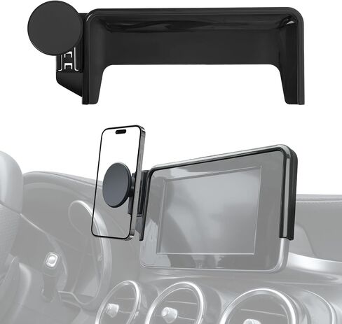 Car Phone Holder for Mercedes-Benz 2016-2019 GLC & 2015-2018 C-Class, 7-Inch Center Screen – Precision Fit, Strong Magnet, OEM-Style, No View Obstruction Phone Mount Compatible with MagSafe in Kuwait