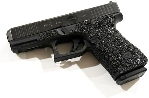 شريط قبضة مسدس Handleitgrips متوافق مع Glock 19 V - شريط قبضة مسدس من ورق الصنفرة الأسود، سهل التركيب، قطع غيار وإكسسوارات البندقية، مملوكة للمحاربين القدامى، صنع في الولايات المتحدة الأمريكية in Kuwait