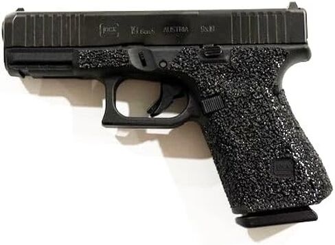 شريط قبضة مسدس Handleitgrips متوافق مع Glock 19 V - شريط قبضة مسدس من ورق الصنفرة الأسود، سهل التركيب، قطع غيار وإكسسوارات البندقية، مملوكة للمحاربين القدامى، صنع في الولايات المتحدة الأمريكية in Kuwait