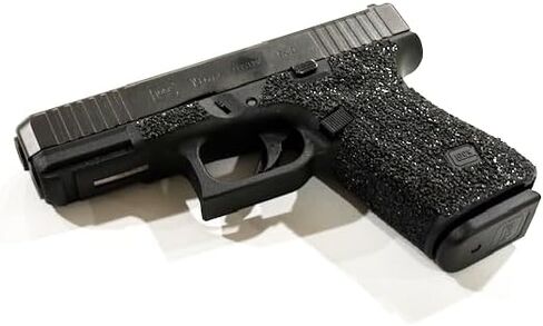 شريط قبضة مسدس Handleitgrips متوافق مع Glock 19 V - شريط قبضة مسدس من ورق الصنفرة الأسود، سهل التركيب، قطع غيار وإكسسوارات البندقية، مملوكة للمحاربين القدامى، صنع في الولايات المتحدة الأمريكية in Kuwait