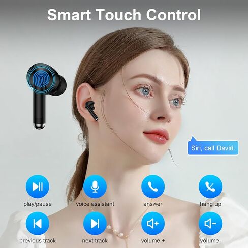 iPhone 17e Wireless Earbuds for iPhone 17e 17 Air 17 Pro 17 Pro Max 16e 16 Pro Max Plus 15 ProMax Plus,60H Bluetooth 5.4 Headphones in Ear Buds Microphone Noise Canceling IPX7 LED Samsung Earphone in Kuwait