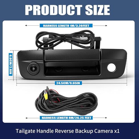 Tailgate Handle Backup Camera Fit for Dodge RAM 1500 2009-2017 RAM 2500 3500 2010-2017Rear View Park Assist Camera with RCA Plug, Direct Replacement for #68084284AB in Kuwait