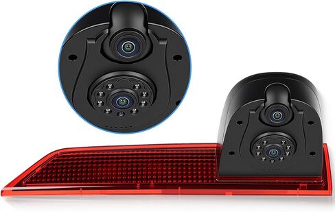 Dual Camera Third Brake Light Backup Camera for Ford Transit 2012-2015 with 10M Cable, CVBS NTSC/AHD PAL Switchable, 140° Wide Angle, IP67 Waterproof, Night Vision, Vehicle-Specific Reverse Camera in Kuwait