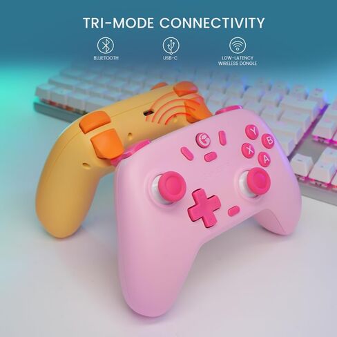 لوحة ألعاب لاسلكية GameSir Nova Lite لأجهزة الكمبيوتر الشخصية وAndroid وiOS وSwitch وSteam Deck - وحدة تحكم خضراء مع عصا تحكم ذات تأثير Hall، وضع Turbo، اهتزاز مزدوج، بلوتوث و2.4G - أخضر in Kuwait