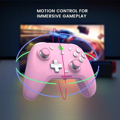 وحدة تحكم GameSir T4 Cyclone Pro اللاسلكية، وحدة تحكم بتأثيرات Hall - وردي in Kuwait