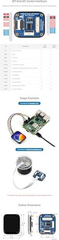 وحدة LCD تعمل باللمس 1.83 بوصة 240 × 284 IPS TFT، شاشة ST7789P SPI، CST816D I2C تعمل باللمس بالسعة، 262 ألف لون، 3.3 فولت/5 فولت، لـ Raspberry Pi/Pico، متوافقة مع Arduino/STM32/ESP32S3 in Kuwait